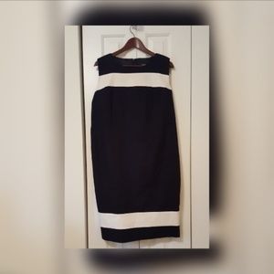 Rafaella Dark Blue & Cream Shift Dress